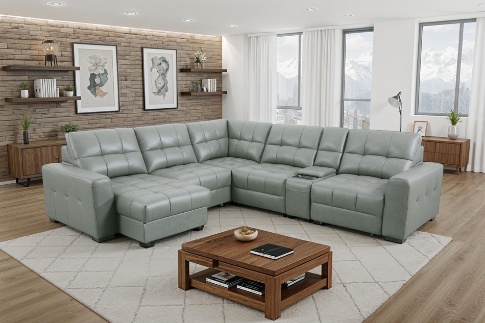 6 Piece Power Reclining Sectl