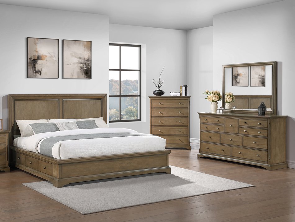 4 Piece Queen Storage Bedroom