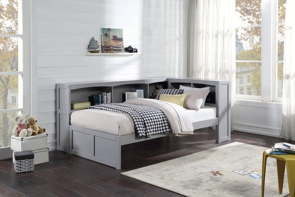 Twin Corner Bookcase Bed