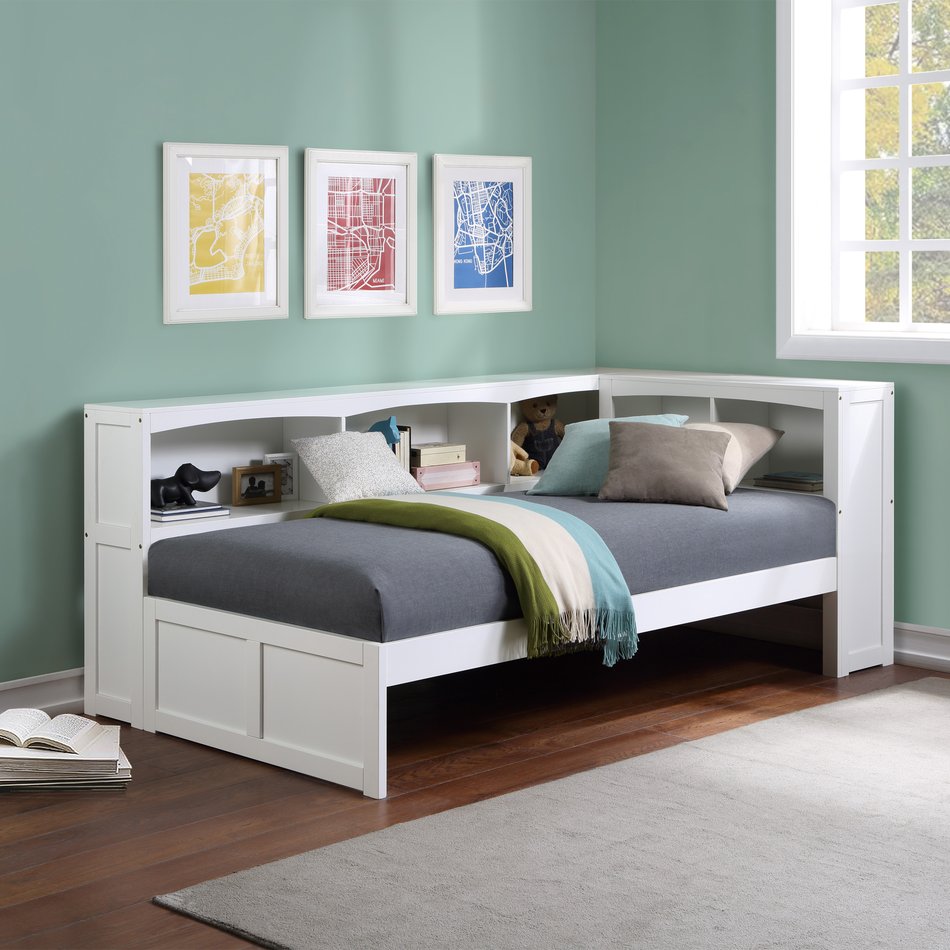 Twin Corner Bookcase Bed
