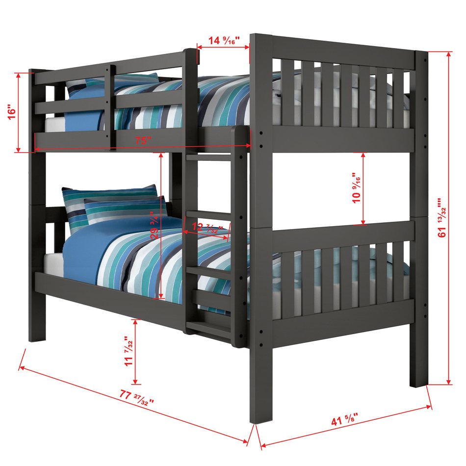 Twin Over Twin Bunk Bed