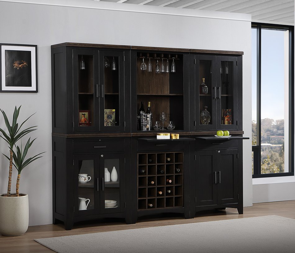 6 Piece Wall Bar Cabinet