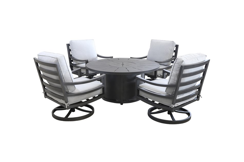 5 Piece Outdoor Fire Pit Set