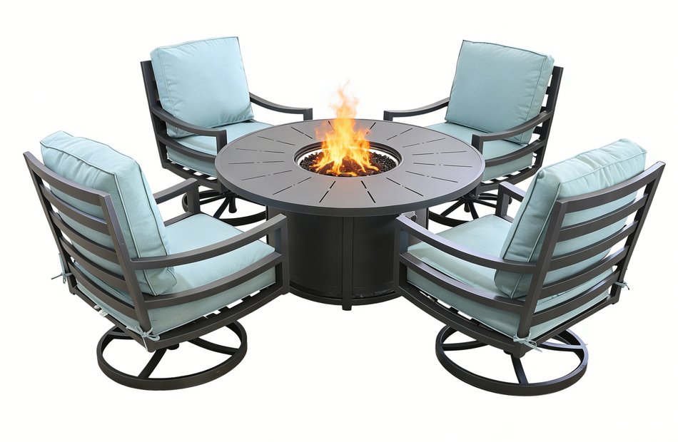 5 Piece Outdoor Fire Pit Set