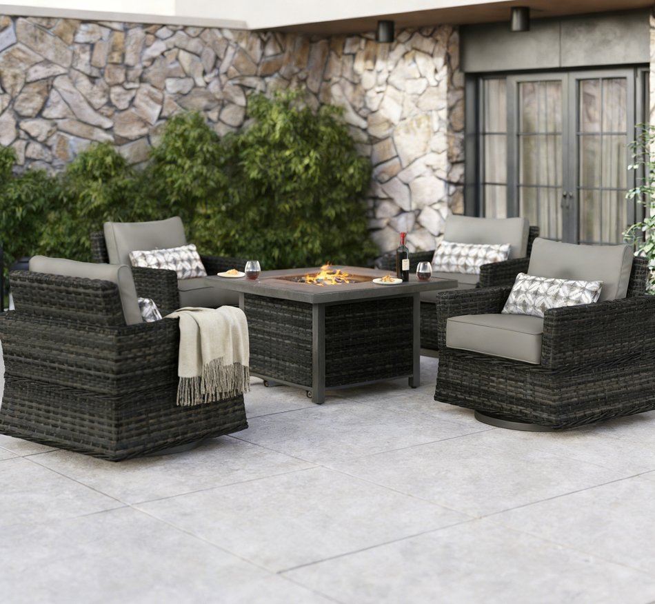 5 Piece Outdoor Fire Pit Set