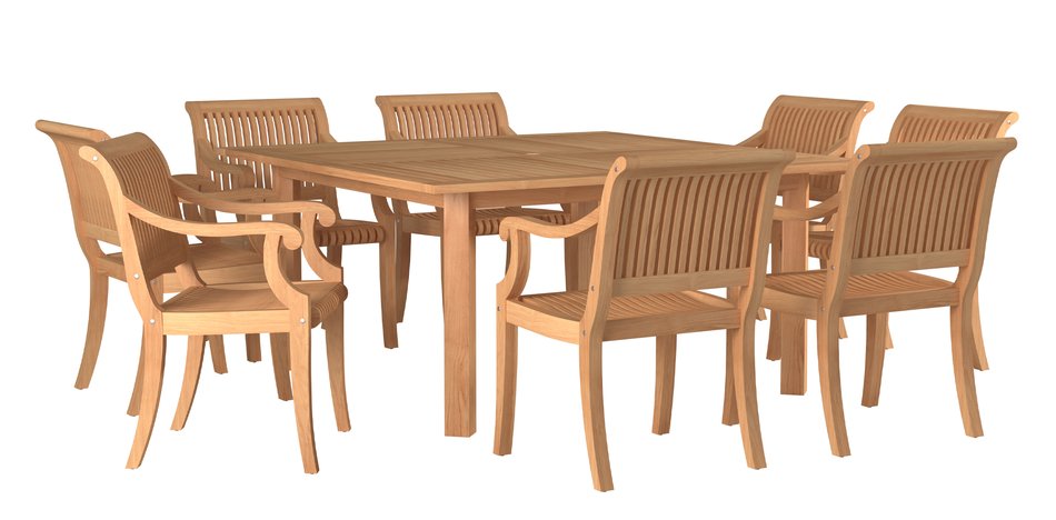 9 Piece Outdoor Teak Set
