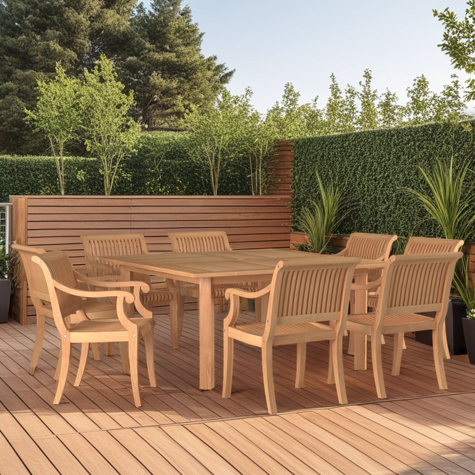 9 Piece Outdoor Teak Set