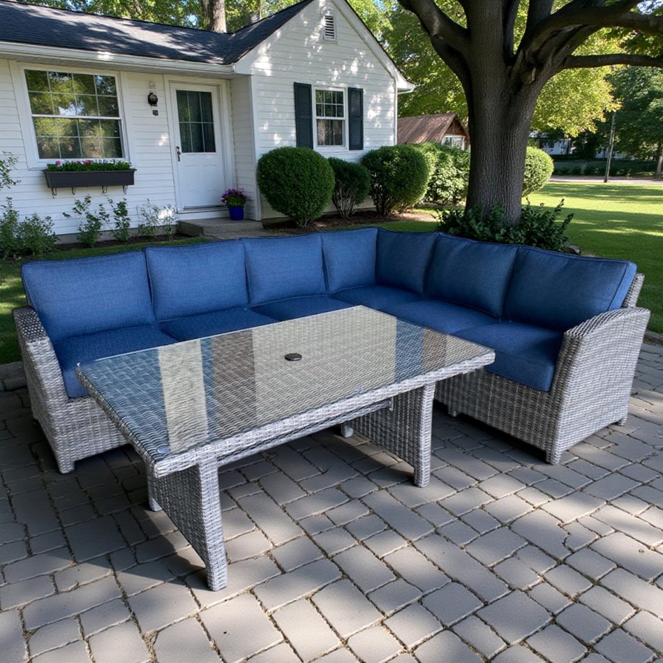 5 Piece Outdoor Banquette