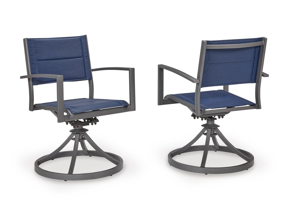 2/Outdoor Swivel Dining Chairs